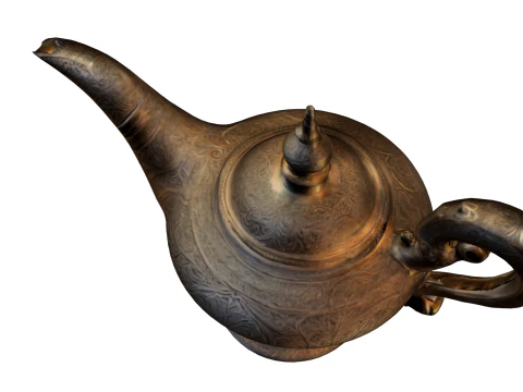 Mystical Genie Lamp 3D Model