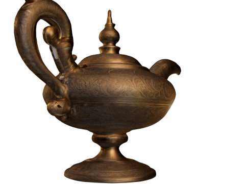 Mystical Genie Lamp 3D 模型