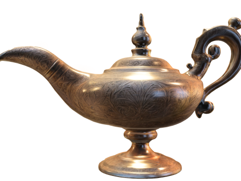 Mystical Genie Lamp 3D 模型