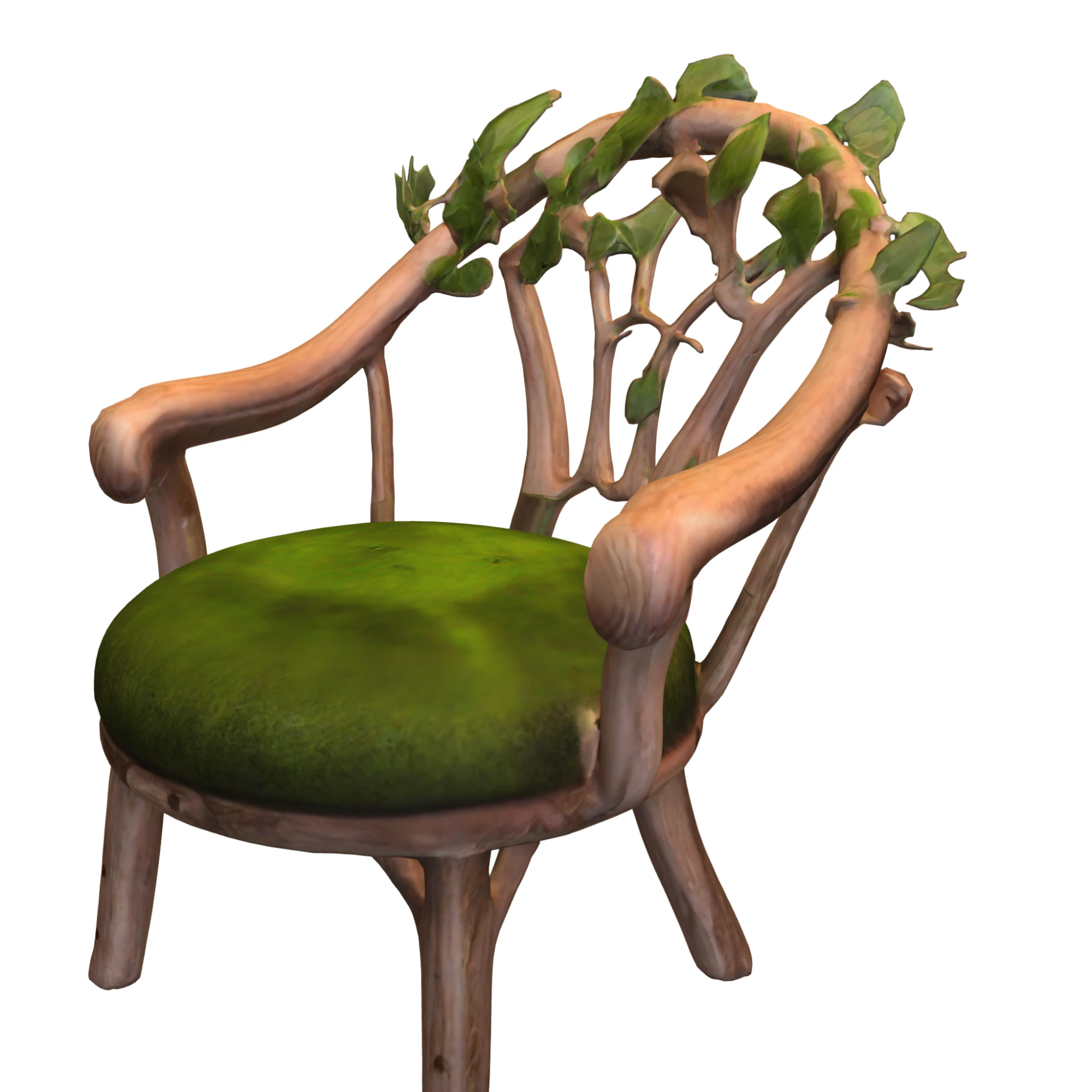Enchanted Nature Throne 3D Model .c4d .max .obj .3ds .fbx .stl .blend 