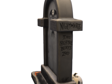 Gothic Tombstone 3D Модель