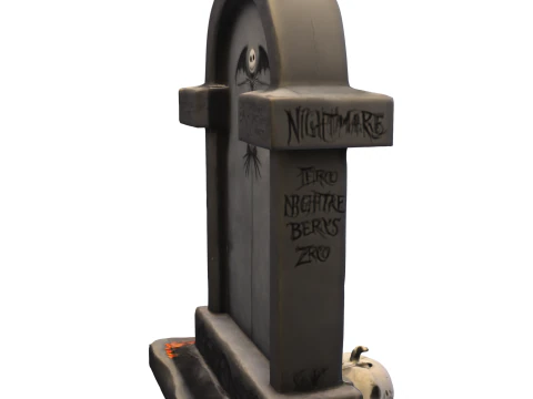 Gotische grafsteen 3D Model