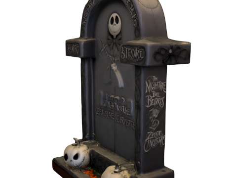 Gothic Tombstone 3D Model