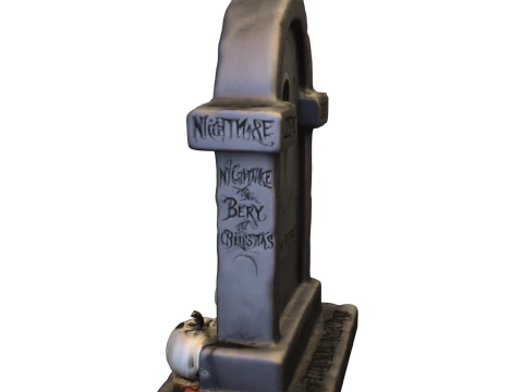 Jack-O-Lantern Gravestone Halloween 3D Model