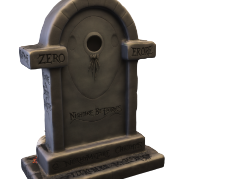 Jack-O-Lantern Gravestone Halloween 3D Model