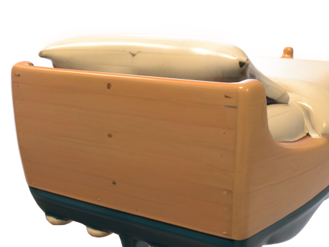 नाव बिस्तर - खेलों के लिए समुद्री थीम वाला फर्नीचर 3D मॉडल