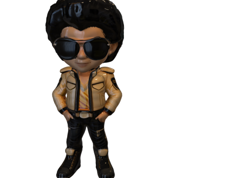 Stylized Pop Icon Characte 3D Model