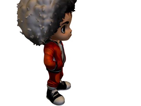 Stylized Chibi Character 3D Model