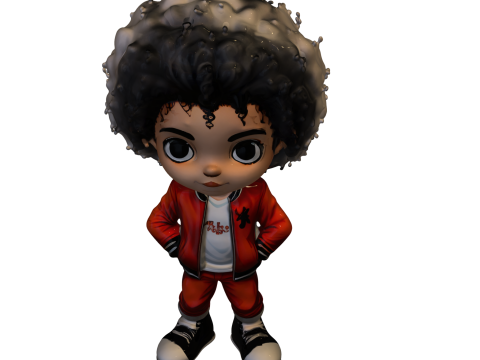 Stylized Chibi Character Modello 3D