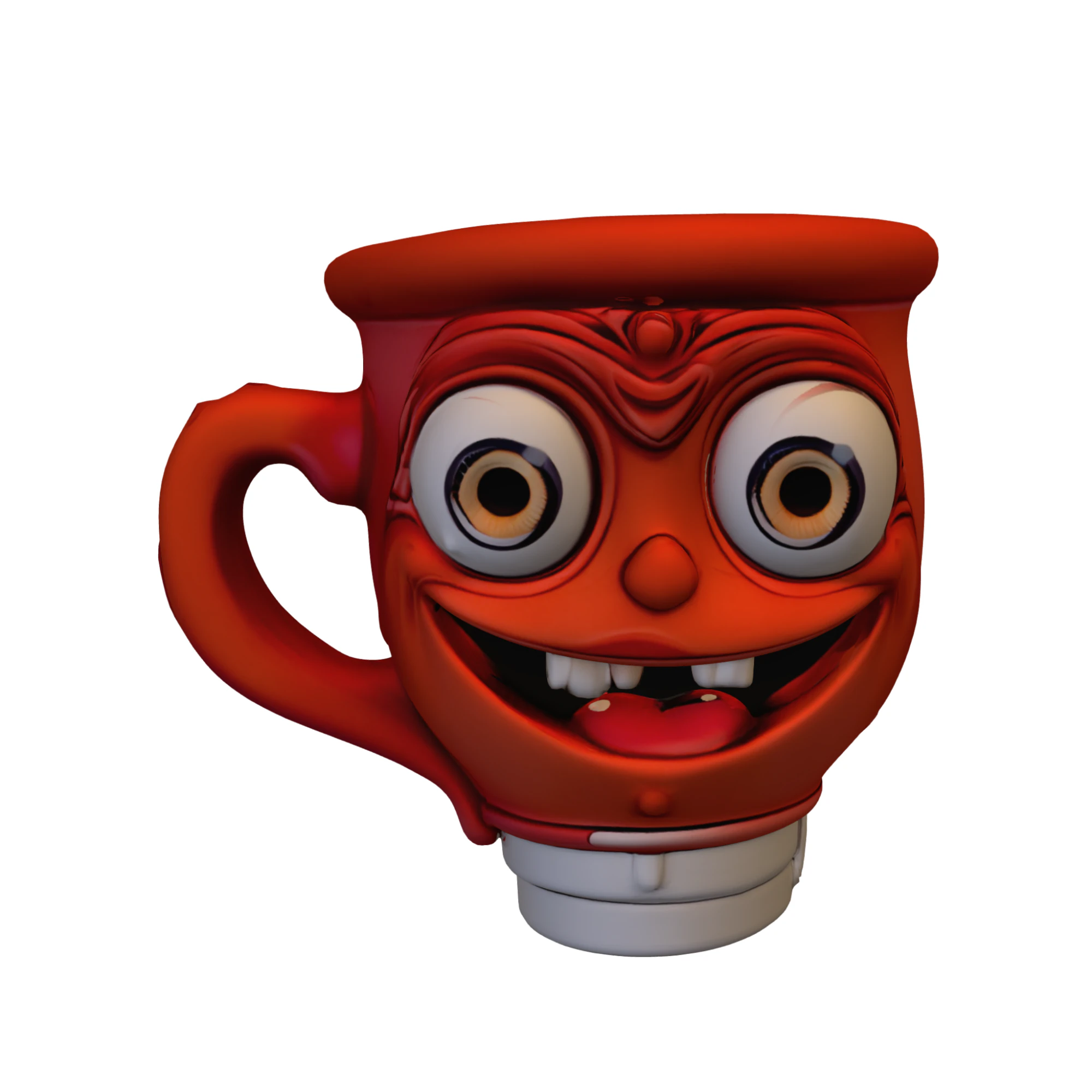 Creepy Smiling Mug 3D Model .c4d .max .obj .3ds .fbx .stl .blend 