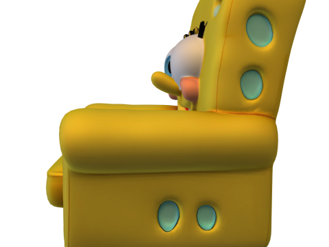 Sponge Armchair Cartoon Themed 3D Model