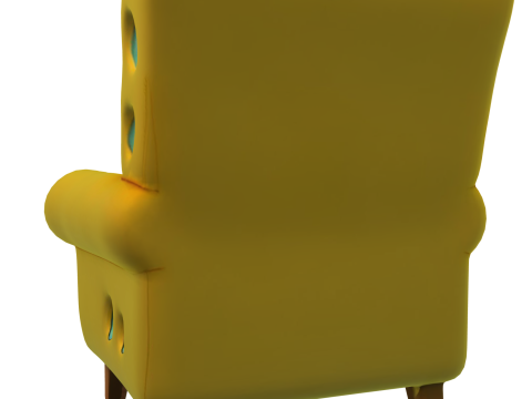 Sponge Armchair Cartoon Themed 3D Model