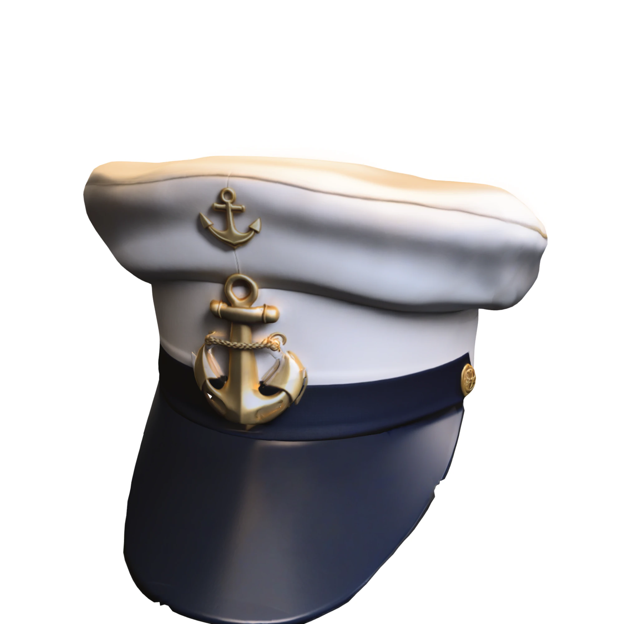 Elegant Navy Captain Hat 3D Model .c4d .max .obj .3ds .fbx .stl .blend 