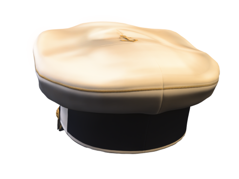 Elegant Navy Captain Hat 3D Model