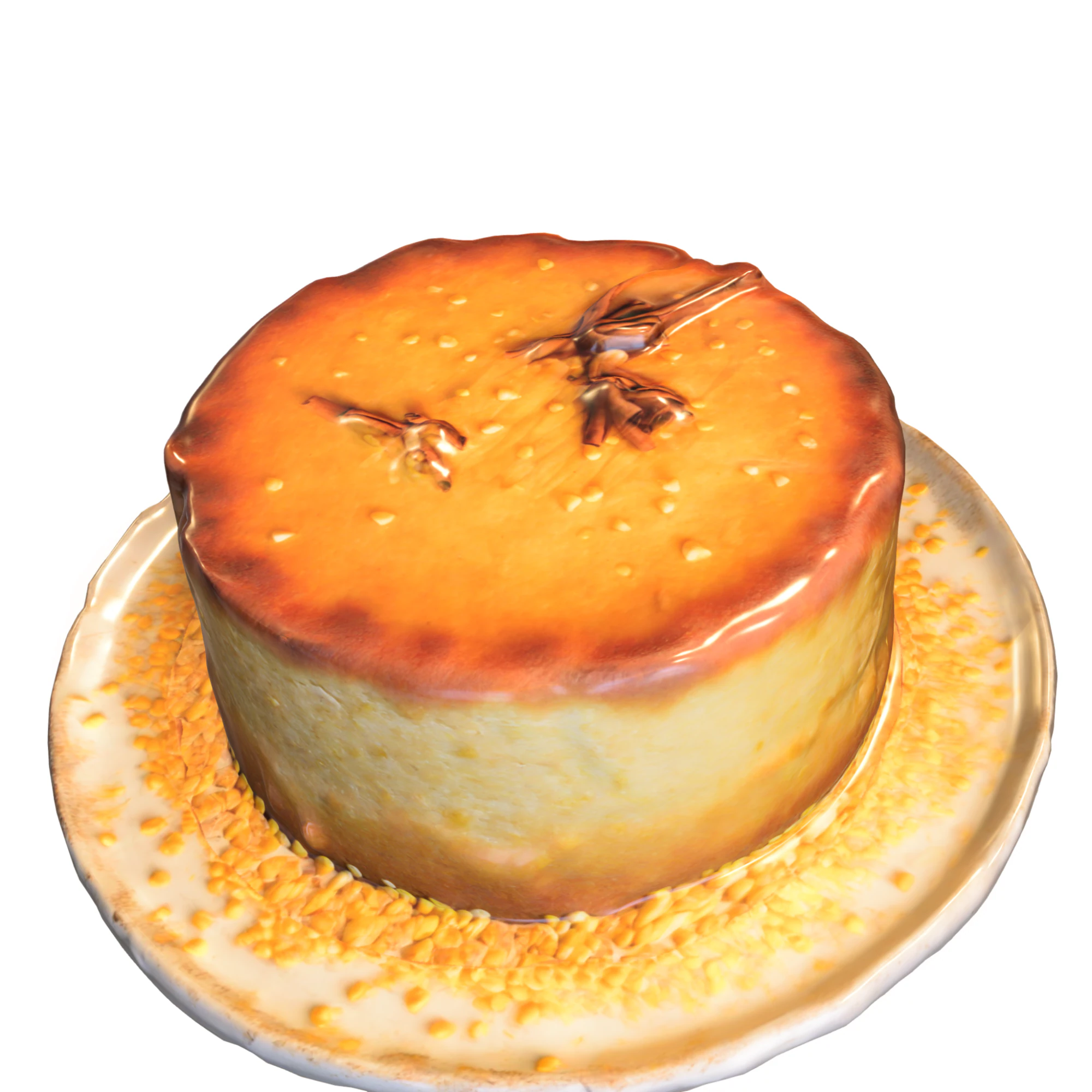 Delicious Cheesecake 3D Model .c4d .max .obj .3ds .fbx .stl .blend 