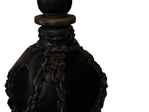 Cursed Skull Potion Bottle Model 3D