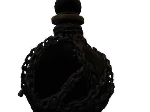 Cursed Skull Potion Bottle Model 3D