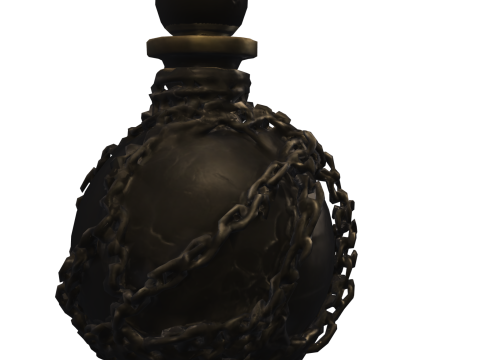 Cursed Skull Potion Bottle Model 3D