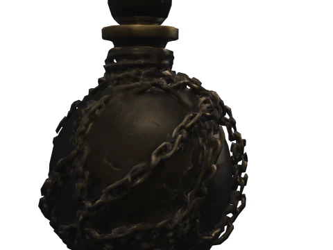 Cursed Skull Potion Bottle 3D Model