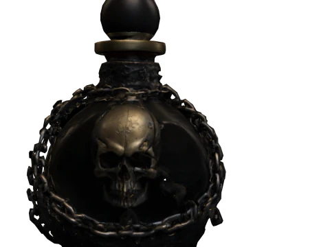 Cursed Skull Potion Bottle 3D Model