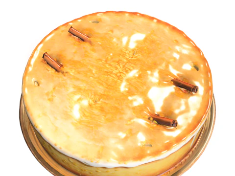 Torta di formaggio realistica Modello 3D