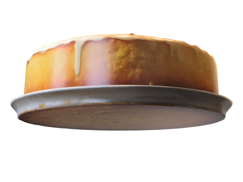 Realistic Cheesecake 3D Model