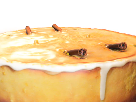 Realistic Cheesecake 3D Model