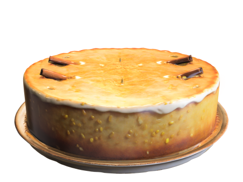 Realistic Cheesecake 3D Model