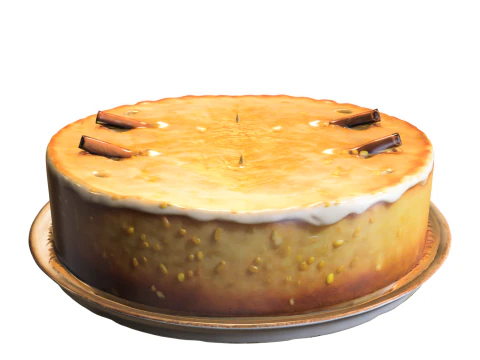 Realistic Cheesecake 3D Model