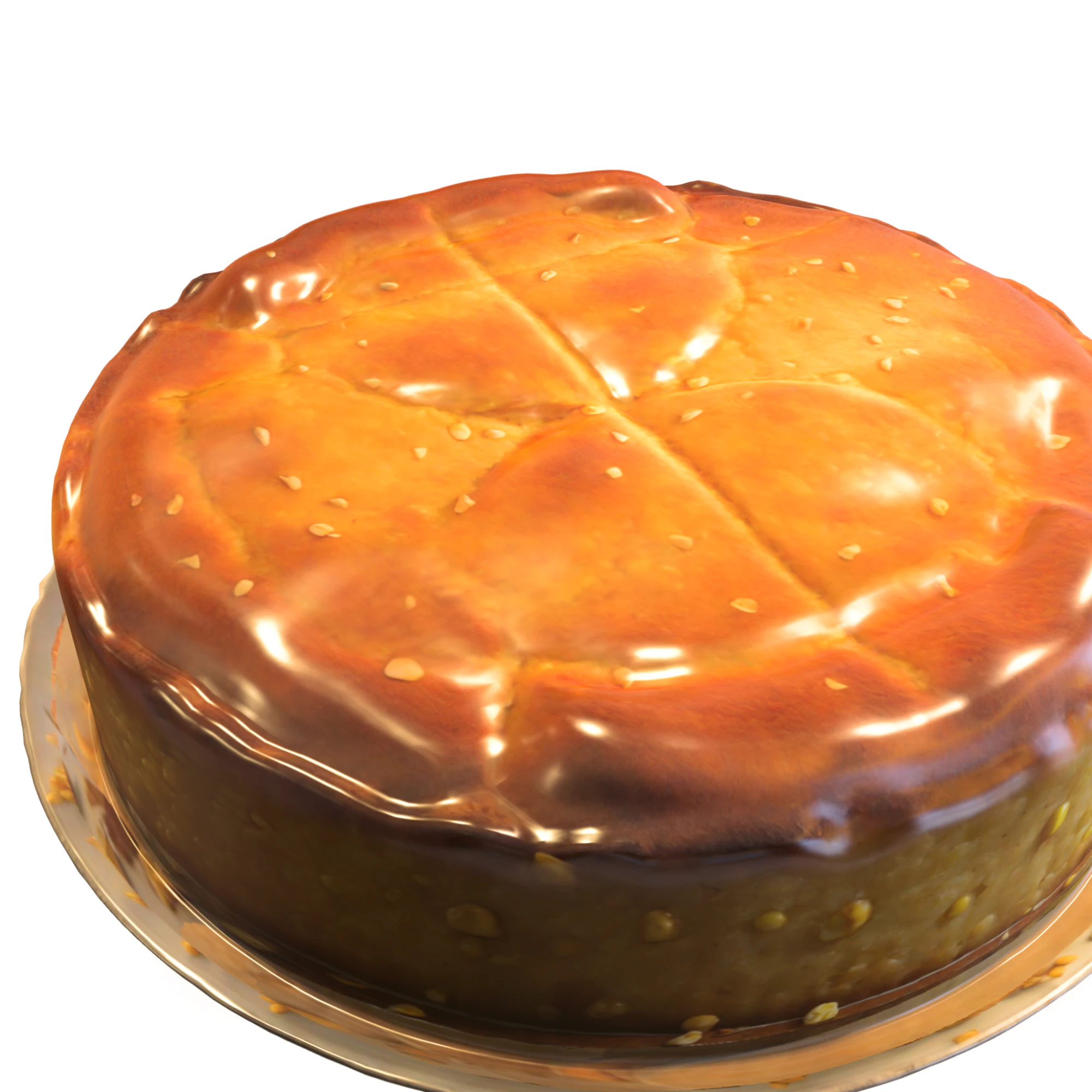 Cornbread Pie - Game Asset 3D Model .c4d .max .obj .3ds .fbx .stl .blend 