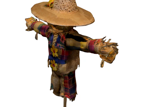 Stilisierte Vogelscheuche 3D Modell