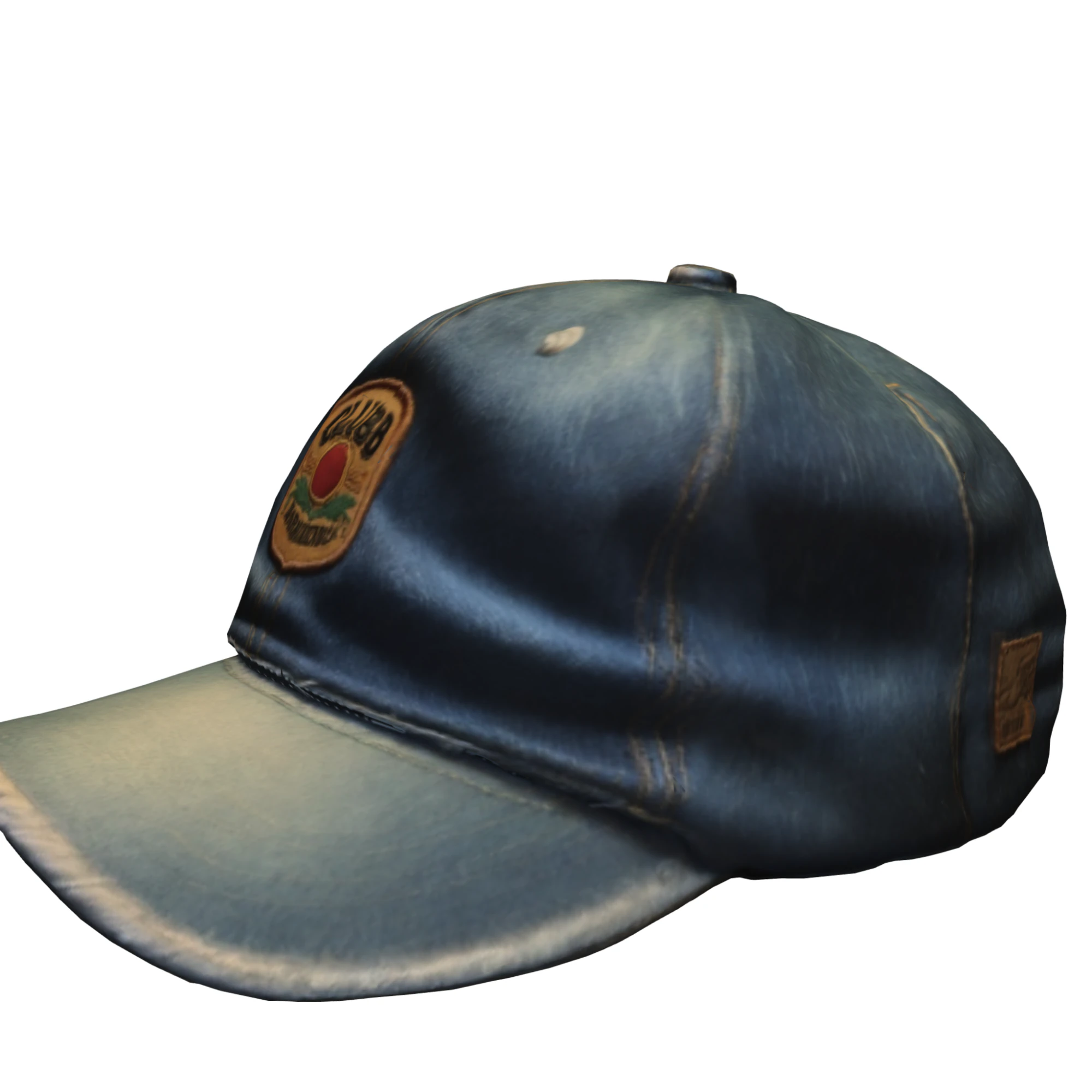Vintage Denim Cap 3D Model .c4d .max .obj .3ds .fbx .stl .blend
