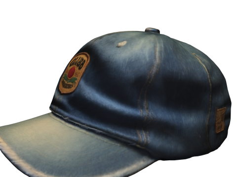 Vintage Denim Cap 3D Модель