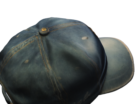 Vintage Denim Cap 3D 模型