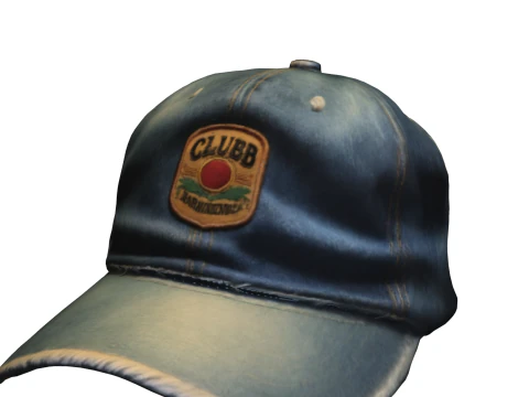 Vintage Denim Cap 3D Model