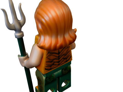 Ocean Warrior Minifigure Aquaman 3D Model
