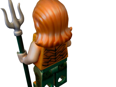 Ocean Warrior Minifigure Aquaman 3D Model