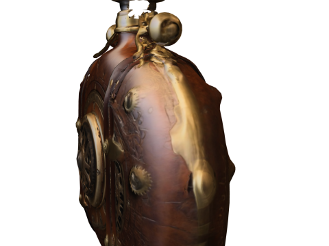 Steampunk Chrono Flask 3D Model