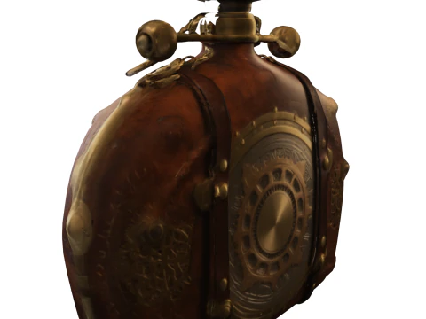 Steampunk Chrono Flask 3D Model