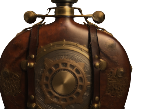 Steampunk Chrono Flask 3D Model