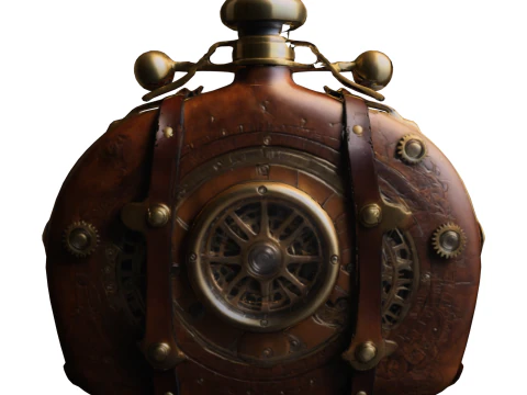 Steampunk Chrono Flask 3D Model