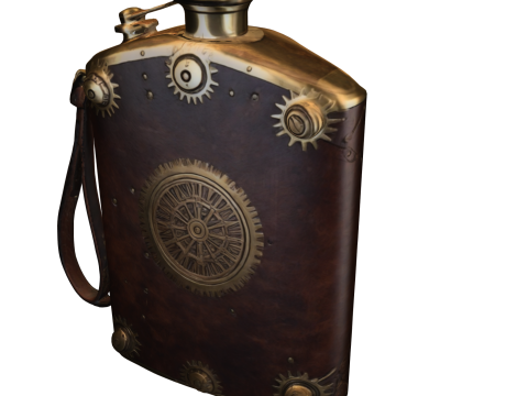 Steampunk Gear Flask 3D Модель