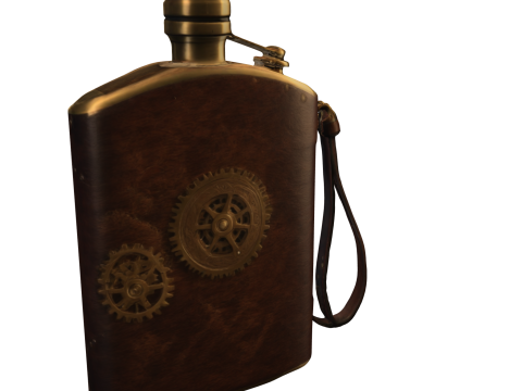 Steampunk Gear Flask 3D Модель