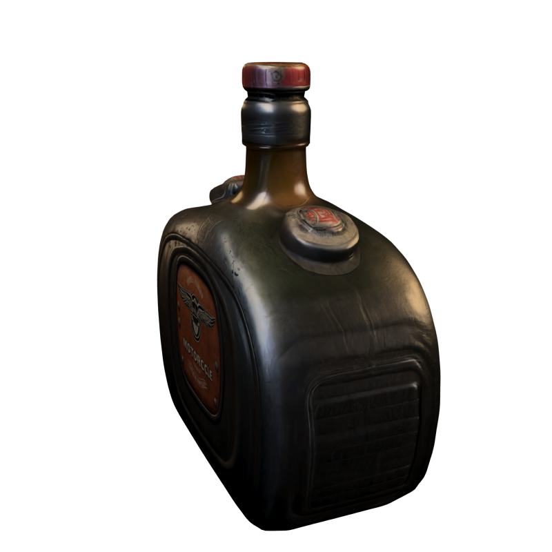 Motorcycle Fuel Flask 3D Model .c4d .max .obj .3ds .fbx .stl .blend