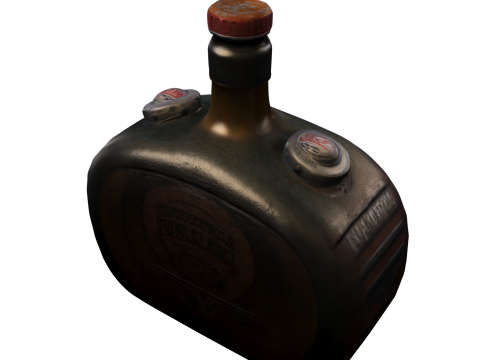 Motorcycle Fuel Flask 3D Model