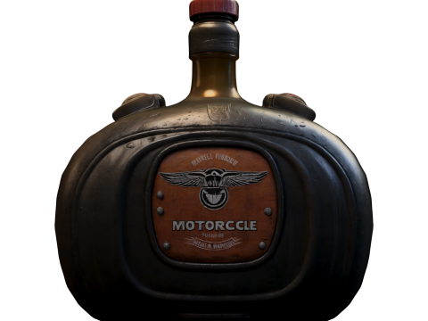 Motorcycle Fuel Flask 3D Model