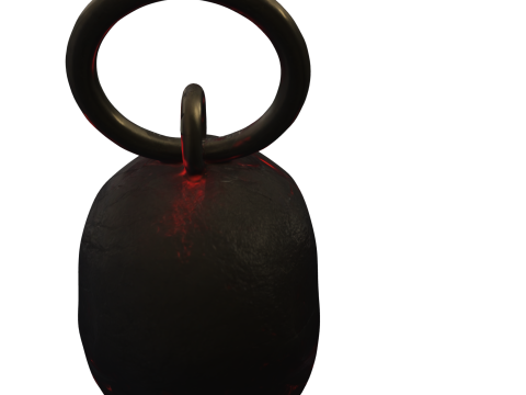 Chaveiro Caveira Sombria com Olhos Flamejantes Modello 3D