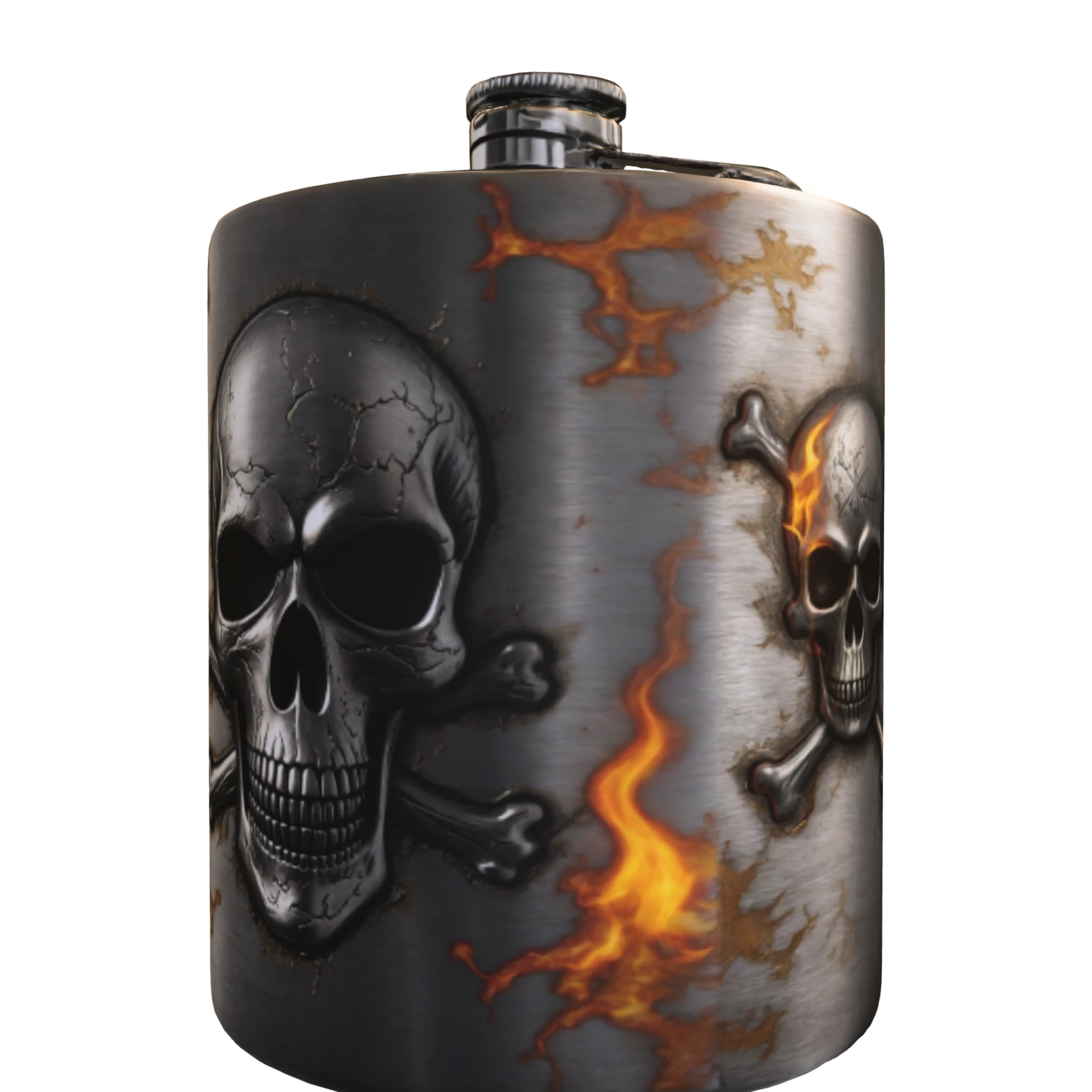 Skull Flask 3D Model .c4d .max .obj .3ds .fbx .stl .blend 