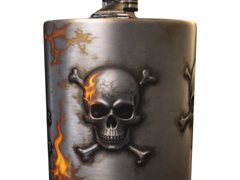 Skull Flask 3D Model