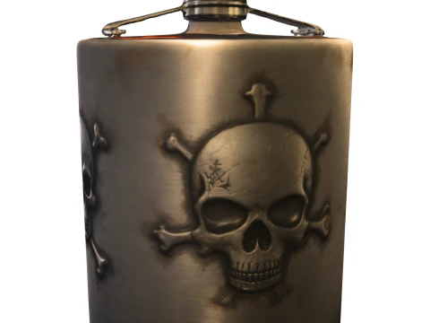 Skull Flask 3D Model